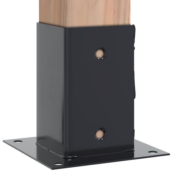 vidaXL Paondervoeten vierkant 4st 91x91mm gepoedercoat staal antraciet