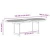 vidaXL Tuintafel (160-240)x100x75 cm massief acaciahout