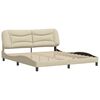 vidaXL Bedframe zonder matras "Hvar" stof cr&egrave;mekleurig 180x200 cm