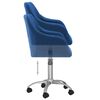 vidaXL Eetkamerstoelen draaibaar 6 st stof blauw