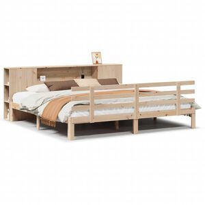 vidaXL Bed met boekenkast zonder matras massief grenenhout 180x200 cm