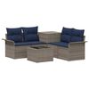 vidaXL Bankstel 6 st 4-Aantal zitplaatsen Grijs en Marineblauw