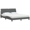 vidaXL Bed met matras stof donkergrijs 160x200 cm