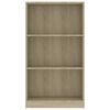 vidaXL Boekenkast met 3 schappen 60x24x109 cm bewerkt hout sonoma eik