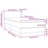 vidaXL Boxspring met matras fluweel donkergrijs 80x220 cm