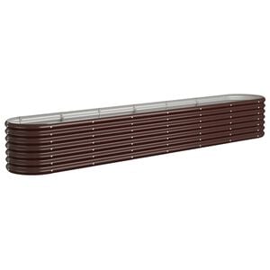 vidaXL Plantenbak 260x40x36 cm gegalvaniseerd staal bruin