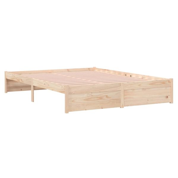 vidaXL Bedframe massief hout 135x190 cm