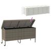 vidaXL Tuinbox met wielen 160x55x75 cm poly rattan grijs