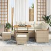 vidaXL Tuin Sofa Set met kussen 8 pcs Beige Poly riet