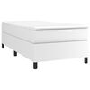vidaXL Boxspring met matras kunstleer wit 100x200 cm