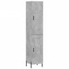 vidaXL Hoge kast 34,5x34x180 cm bewerkt hout betongrijs