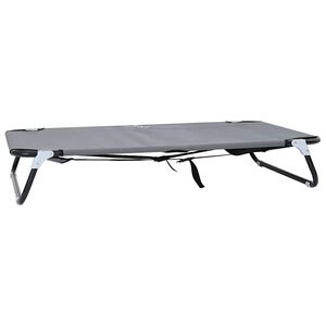 vidaXL Hondenbed 90 x 55 x 18 cm Staal Lichtgrijs