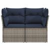 vidaXL | Tuin Sofa | met kussen Grijs 124 x 62 x 69cm poly rattan