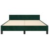 vidaXL Bedframe zonder matras 140x190 cm fluweel donkergroen