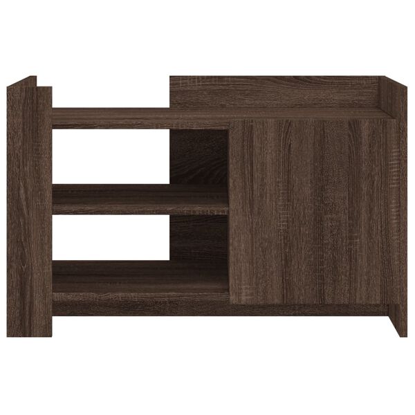vidaXL Salontafel 80x50x50 cm bewerkt hout bruin eikenkleur