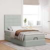 vidaXL Ottoman bed met matrassen 80x200cm fluweel lichtgrijs