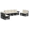vidaXL Tuinbankenset 8 st Zwart poly rattan
