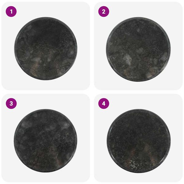 vidaXL Tafelblad &Oslash;50x2,5 cm marmer zwart