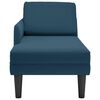 vidaXL Chaise longue met kussen en rechterarmleuning fluweel blauw