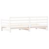 vidaXL Slaapbank met onderschuifbed 90x200 cm massief grenenhout wit