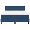 vidaXL Boxspring bed met matras met hoofdeinde Blauw 160 x 200 cm Stof