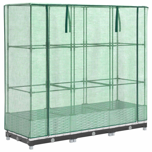 vidaXL Plantenbak verhoogd met kashoes 120x40x123 cm rattanlook