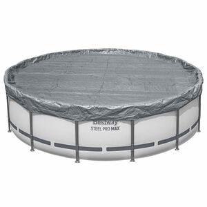 Bestway Zwembadcover 1 &Oslash;3,05 m Rond Polyester Grijs for
