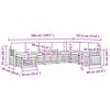 vidaXL Sofa-Sets 8 pcs Natuurlijk en Lichtgrijs Massief Acaciahout