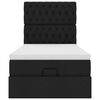 vidaXL Ottoman bed met matras en LED's 90x190cm stof zwart