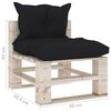 vidaXL 6-delige Loungeset met kussens pallet grenenhout