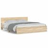 vidaXL Bedframe met hoofdeinde sonoma eikenkleur 200x200 cm