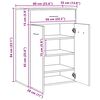 vidaXL Schoenenkast 60x35x84 cm bewerkt hout artisanaal eikenkleur