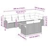 vidaXL Tuin Sofa Set 9 pcs Beige Poly riet