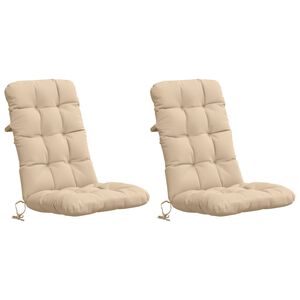 vidaXL 2-delige Hoogrug Kussen VIANEN 100% Polyester Cr&egrave;mekleurig