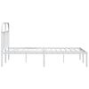 vidaXL Bedframe met hoofdbord metaal wit 140x190 cm