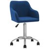 vidaXL Eetkamerstoelen draaibaar 6 st stof blauw
