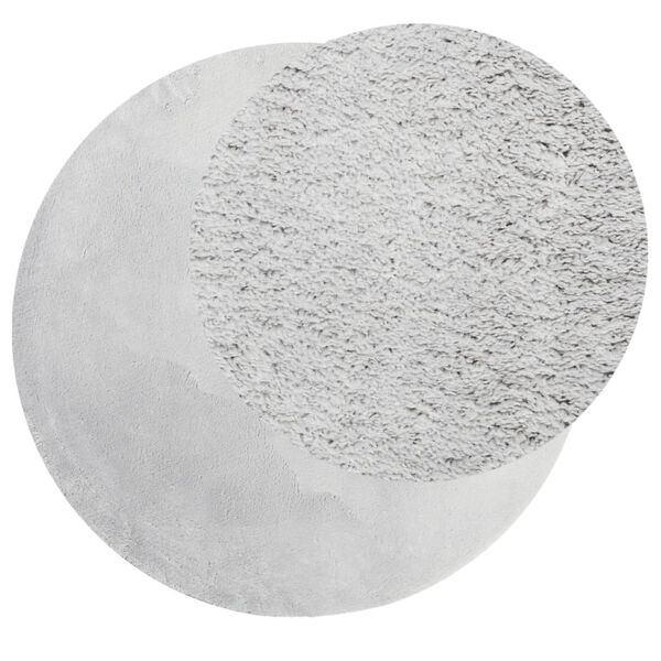 vidaXL Vloerkleed HUARTE laagpolig zacht wasbaar &Oslash; 120 cm grijs