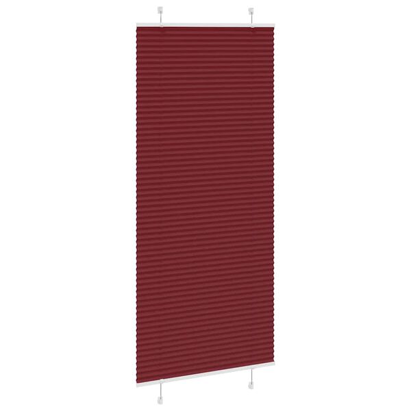 vidaXL Pliss&eacute; rolgordijn 90x200 cm stofbreedte 89,4 cm bordeauxrood