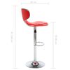 vidaXL Barstoelen 2 st kunstleer rood