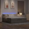 vidaXL Ottoman bed met matras en LED's 160x200cm stof taupe