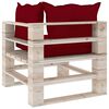 vidaXL 4-delige Loungeset met kussens pallet grenenhout