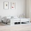 vidaXL Bedframe massief grenenhout wit 180x200 cm