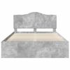 vidaXL Bedframe met hoofdeinde Beton 140 x 200 cm Massief grenenhout