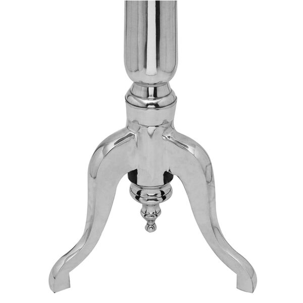 vidaXL Bijzettafel rond aluminium zilver