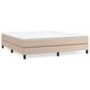 vidaXL Boxspring met matras kunstleer cappuccinokleurig 160x200 cm