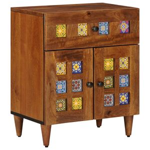 vidaXL Nachtkastje Bruin 50 x 33 x 60 cm Massief Mango Hout