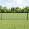 vidaXL Hek met Paal Groen 0,6 x 25 m Staal en PVC