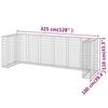 vidaXL Schanskorf voor containers 325x100x110 cm gegalvaniseerd staal