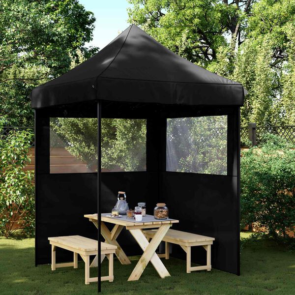vidaXL Partytent Zwart 200 x 200 x 306 cm Oxford Stof