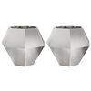 vidaXL Plantenbak 2 st zilver 100 x 100 x 80 cm Roestvrij staal